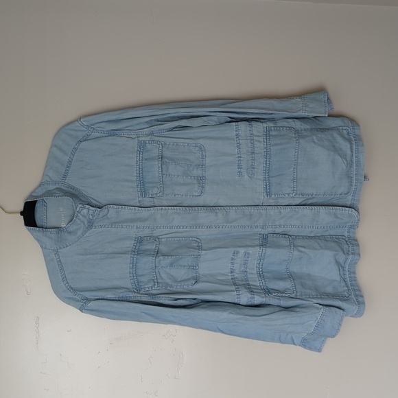 GAP Light Blue Tencel Denim Relaxed Utility Jacket XL - Picture 8 of 12